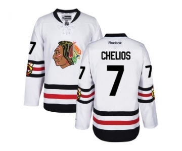 Men's Reebok Chicago Blackhawks #7 Chris Chelios 2017 Winter Classic White Stitched NHL Jersey