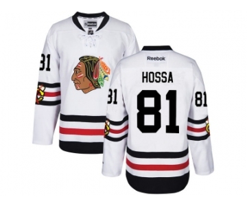 Men's Reebok Chicago Blackhawks #81 Marian Hossa 2017 Winter Classic White Stitched NHL Jersey