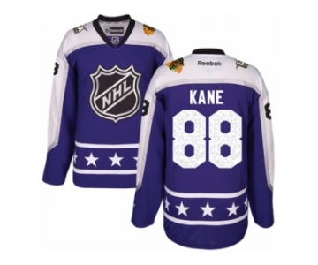 Men's Reebok Chicago Blackhawks #88 Patrick Kane Authentic Purple Central Division 2017 All-Star NHL Jersey