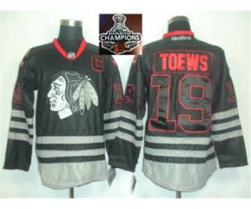 NHL Chicago Blackhawks #19 Jonathan Toews C Patch Black Ice 2015 Stanley Cup Champions jerseys