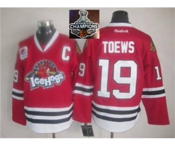 NHL Chicago Blackhawks #19 Jonathan Toews Red Icehogs 2015 Stanley Cup Champions jerseys