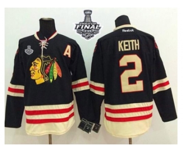 NHL Chicago Blackhawks #2 Duncan Keith Black 2015 Winter Classic 2015 Stanley Cup Stitched Jerseys