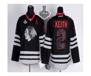 NHL Chicago Blackhawks #2 Duncan Keith Black Ice 2015 Stanley Cup Stitched Jerseys