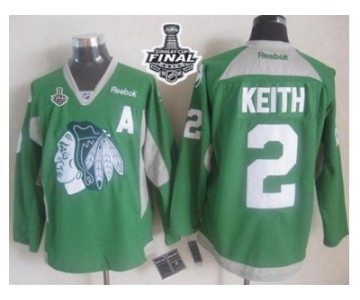 NHL Chicago Blackhawks #2 Duncan Keith Green Practice 2015 Stanley Cup Stitched Jerseys