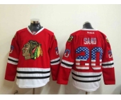 NHL Chicago Blackhawks #20 Saad red national flag Stitched NHL Chicago Blackhawks #20 Saad red national flag Stitched
