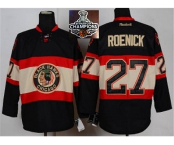 NHL Chicago Blackhawks #27 Jeremy Roenick Black New Third 2015 Stanley Cup Champions jerseys