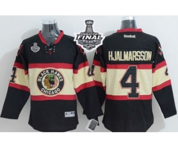 NHL Chicago Blackhawks #4 Niklas Hjalmarsson Black New Third 2015 Stanley Cup Stitched Jerseys