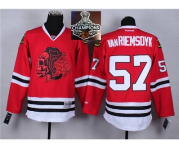 NHL Chicago Blackhawks #57 Van RIEMSDYK Red(Red Skull) 2014 Stadium Series 2015 Stanley Cup Champions jerseys
