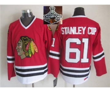 NHL Chicago Blackhawks #61 Stanley Cup Red 2015 Stanley Cup Champions jerseys