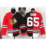 NHL Chicago Blackhawks #65 Andrew Shaw Red Black Split 2015 Stanley Cup Champions jerseys