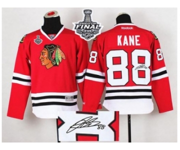 NHL Chicago Blackhawks #88 Patrick Kane Red Autographed 2015 Stanley Cup Stitched Jerseys