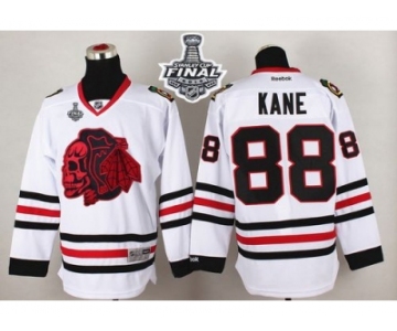 NHL Chicago Blackhawks #88 Patrick Kane White(Red Skull) 2015 Stanley Cup Stitched Jerseys