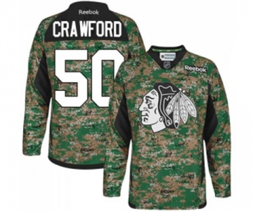 Reebok Chicago Blackhawks #50 Corey Crawford Premier Camo Veterans Day Practice NHL Jersey