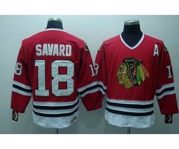 nhl chicago blackhawks #18 savaro red (ccm)
