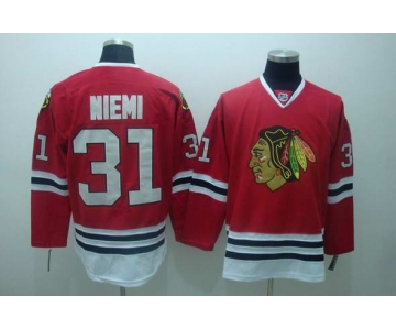 nhl chicago blackhawks #31 niemi red