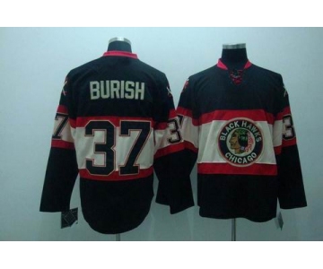 nhl chicago blackhawks #37 burish black(third edition)
