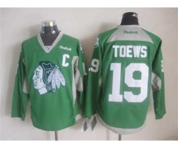 nhl jerseys chicago blackhawks #19 janathan toews green[2015 new][patch C]
