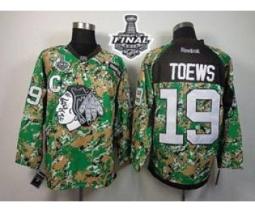 nhl jerseys chicago blackhawks #19 toews camo[2015 stanley cup][patch C]
