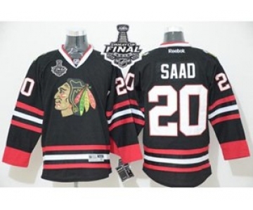 nhl jerseys chicago blackhawks #20 saad black[2015 stanley cup]