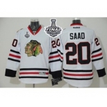 nhl jerseys chicago blackhawks #20 saad white[2015 stanley cup]