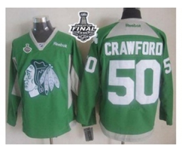 nhl jerseys chicago blackhawks #50 crawford green[2015 new][2015 stanley cup]