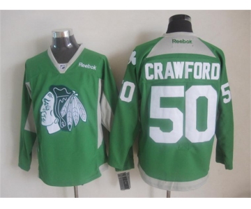 nhl jerseys chicago blackhawks #50 crawford green[2015 new]