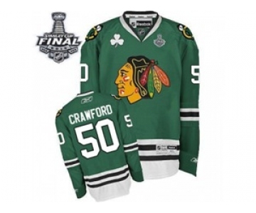 nhl jerseys chicago blackhawks #50 crawford green[2015 stanley cup]