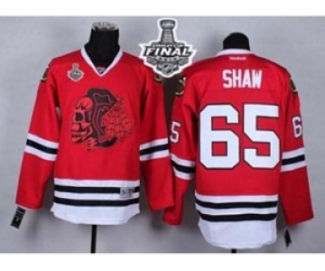 nhl jerseys chicago blackhawks #65 shaw red-1[the skeleton head][2015 stanley cup]
