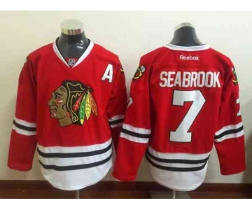 nhl jerseys chicago blackhawks #7 seabrook red[patch A]