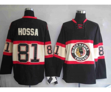 nhl jerseys chicago blackhawks #81 hossa black[third edition]