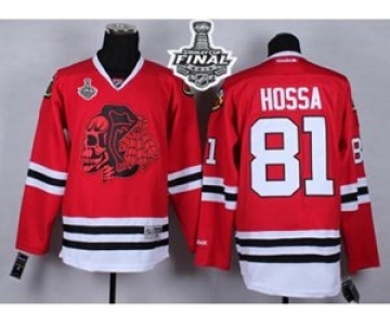 nhl jerseys chicago blackhawks #81 hossa red-1[the skeleton head][2015 stanley cup]