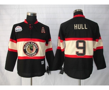 nhl jerseys chicago blackhawks #9 hull third black[winter classic]