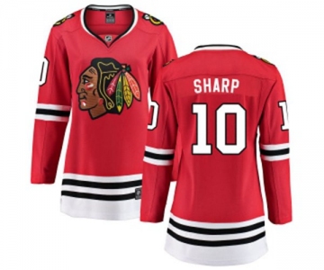Women Chicago Blackhawks #10 Patrick Sharp Fanatics Branded Red Home Breakaway NHL Jersey
