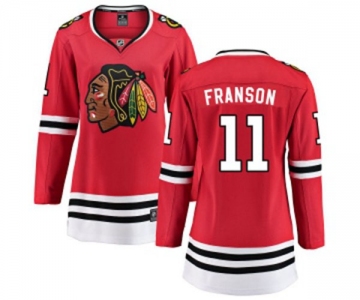 Women Chicago Blackhawks #11 Cody Franson Fanatics Branded Red Home Breakaway NHL Jersey