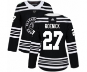 Women's Adidas Chicago Blackhawks #27 Jeremy Roenick Authentic Black 2019 Winter Classic NHL Jersey