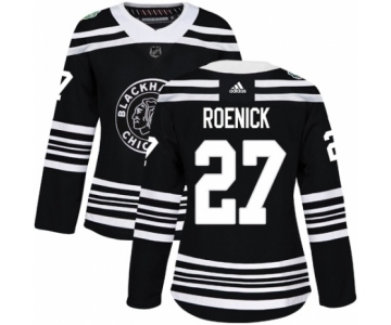 Women's Adidas Chicago Blackhawks #27 Jeremy Roenick Authentic Black 2019 Winter Classic NHL Jersey