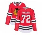 Women's Adidas Chicago Blackhawks #72 Artemi Panarin Authentic Red Home NHL Jersey