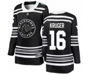 Women's Chicago Blackhawks #16 Marcus Kruger Black 2019 Winter Classic Fanatics Branded Breakaway NHL Jersey