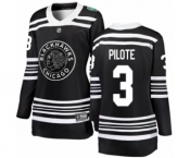 Women's Chicago Blackhawks #3 Pierre Pilote Black 2019 Winter Classic Fanatics Branded Breakaway NHL Jersey