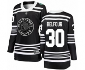 Women's Chicago Blackhawks #30 ED Belfour Black 2019 Winter Classic Fanatics Branded Breakaway NHL Jersey