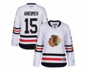Women's Reebok Chicago Blackhawks #15 Artem Anisimov Authentic White 2017 Winter Classic NHL Jersey