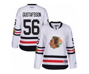 Women's Reebok Chicago Blackhawks #56 Erik Gustafsson Authentic White 2017 Winter Classic NHL Jersey