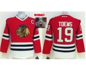 women nhl jerseys chicago blackhawks #19 toews red[2015 Stanley cup champions][patch c]