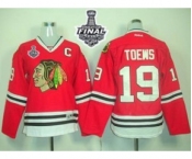 women nhl jerseys chicago blackhawks #19 toews red[2015 stanley cup][patch C]