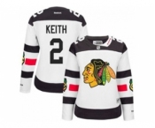 women nhl jerseys chicago blackhawks #2 keith white[2016 stadium]