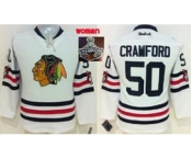 women nhl jerseys chicago blackhawks #50 crawford white[2015 winter classic][2015 Stanley cup champions]