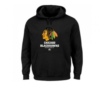 Chicago Blackhawks Majestic Black Critical Victory VIII Fleece Hoodie