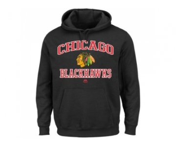 Chicago Blackhawks Majestic Black Heart & Soul Hoodie