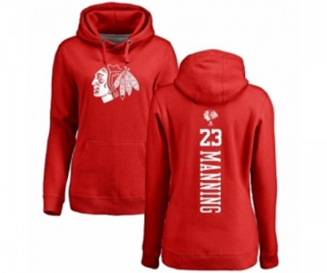 NHL Women Adidas Chicago Blackhawks #23 Brandon Manning Red One Color Backer Pullover Hoodie
