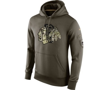 nhl jerseys chicago blackhawks nike green salute to service[pullover hooded sweatshirt]